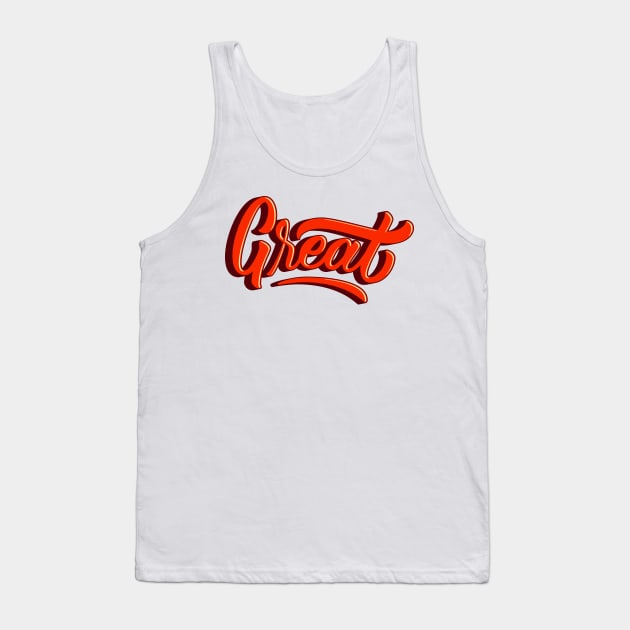 Great Tank Top by Jasmine Chang Art